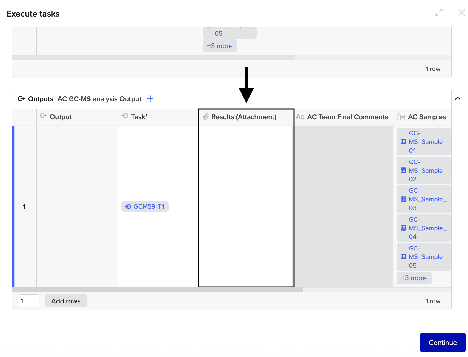 attach result file