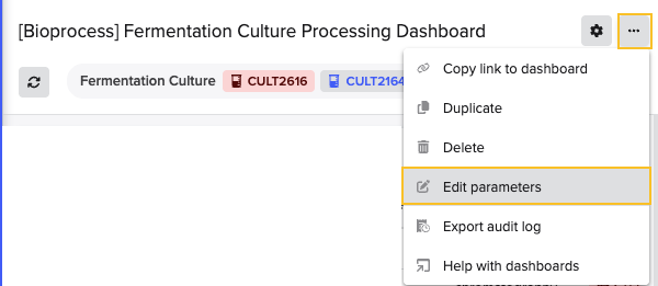 Edit parameters